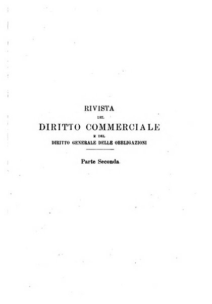 Rivista del diritto commerciale e del diritto generale delle obbligazioni