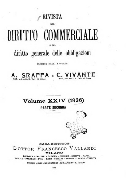 Rivista del diritto commerciale e del diritto generale delle obbligazioni