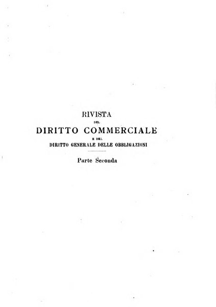 Rivista del diritto commerciale e del diritto generale delle obbligazioni