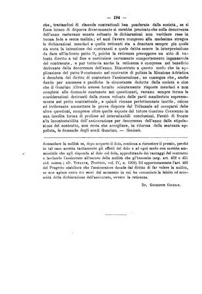 Rivista del diritto commerciale e del diritto generale delle obbligazioni