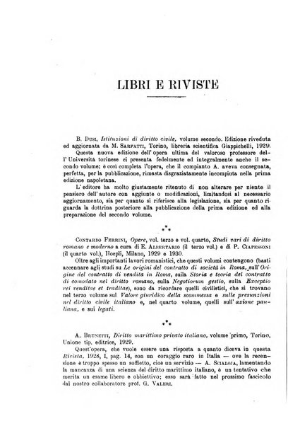 Rivista del diritto commerciale e del diritto generale delle obbligazioni