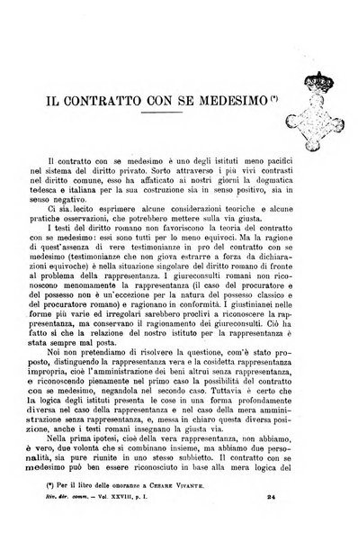 Rivista del diritto commerciale e del diritto generale delle obbligazioni