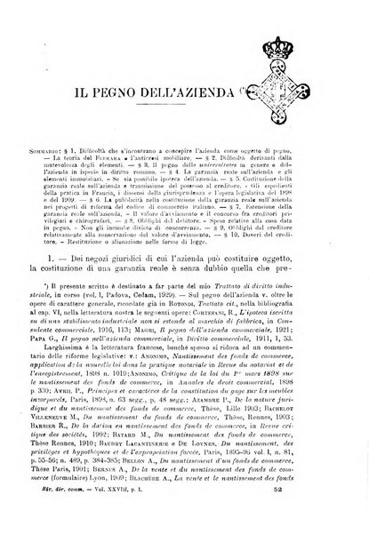 Rivista del diritto commerciale e del diritto generale delle obbligazioni