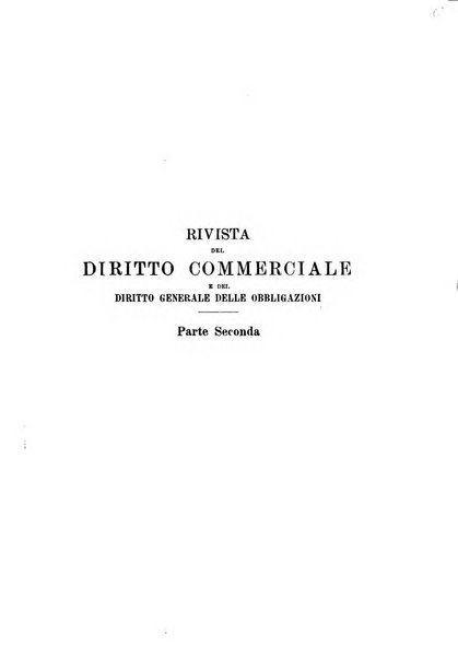 Rivista del diritto commerciale e del diritto generale delle obbligazioni