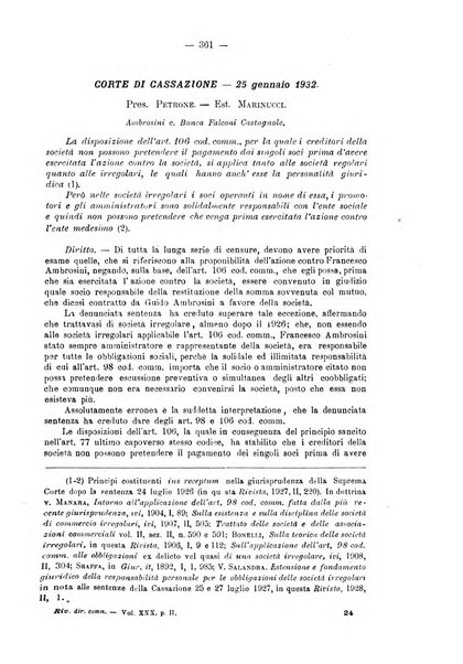 Rivista del diritto commerciale e del diritto generale delle obbligazioni