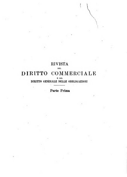 Rivista del diritto commerciale e del diritto generale delle obbligazioni