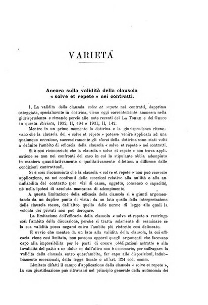 Rivista del diritto commerciale e del diritto generale delle obbligazioni