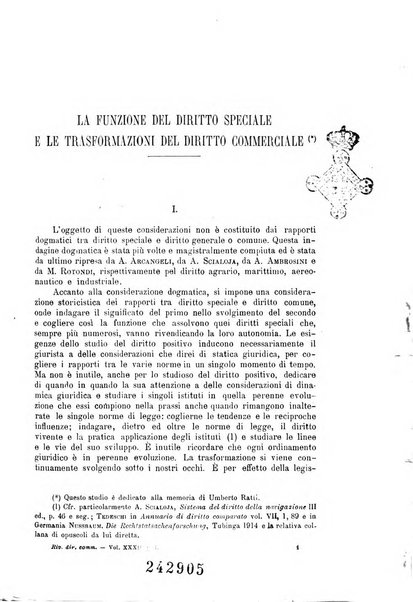 Rivista del diritto commerciale e del diritto generale delle obbligazioni