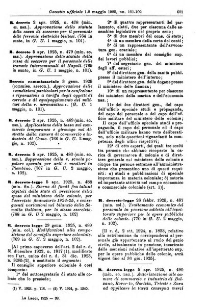 Le leggi e i decreti secondo l'ordine della inserzione nella Gazzetta ufficiale raccolta completa ed annotata della legislazione italiana