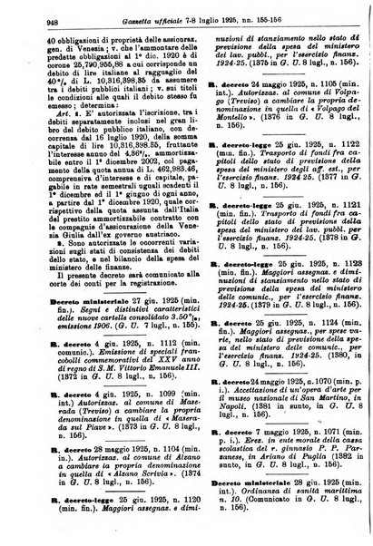 Le leggi e i decreti secondo l'ordine della inserzione nella Gazzetta ufficiale raccolta completa ed annotata della legislazione italiana