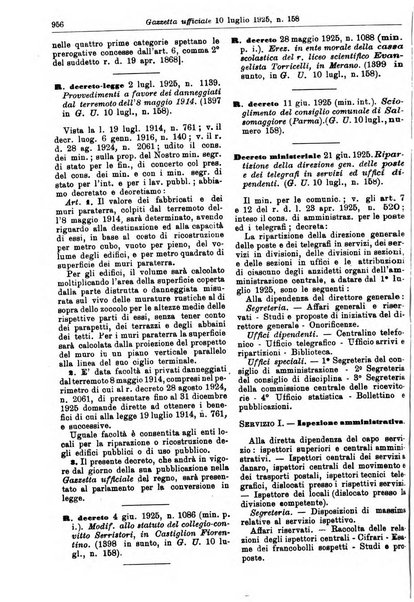 Le leggi e i decreti secondo l'ordine della inserzione nella Gazzetta ufficiale raccolta completa ed annotata della legislazione italiana