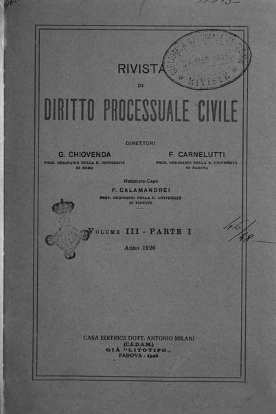 Rivista di diritto processuale civile