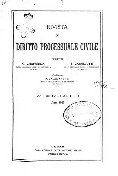 Rivista di diritto processuale civile