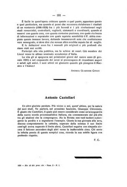 Rivista di diritto processuale civile