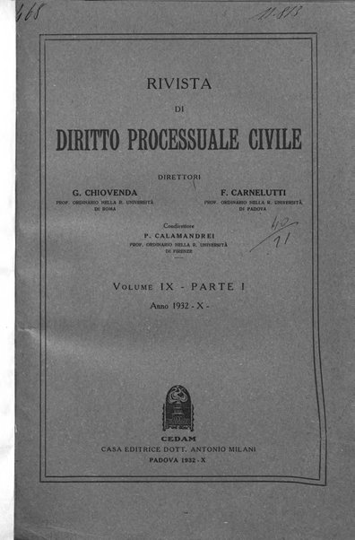 Rivista di diritto processuale civile