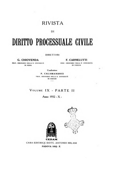 Rivista di diritto processuale civile