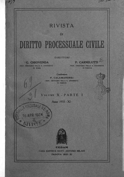 Rivista di diritto processuale civile