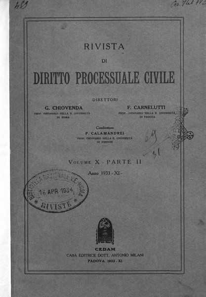 Rivista di diritto processuale civile