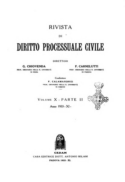 Rivista di diritto processuale civile