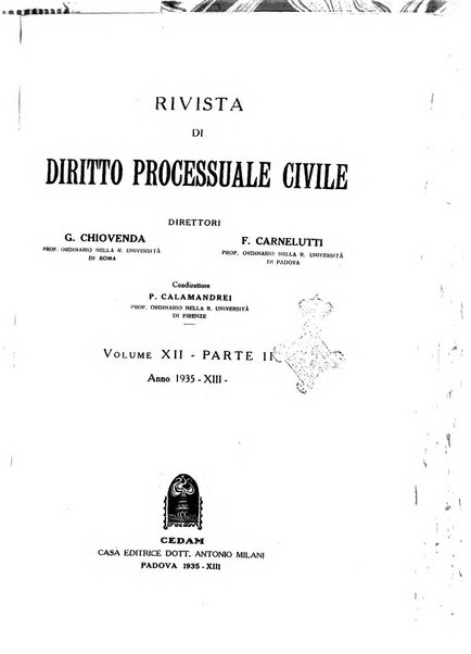 Rivista di diritto processuale civile