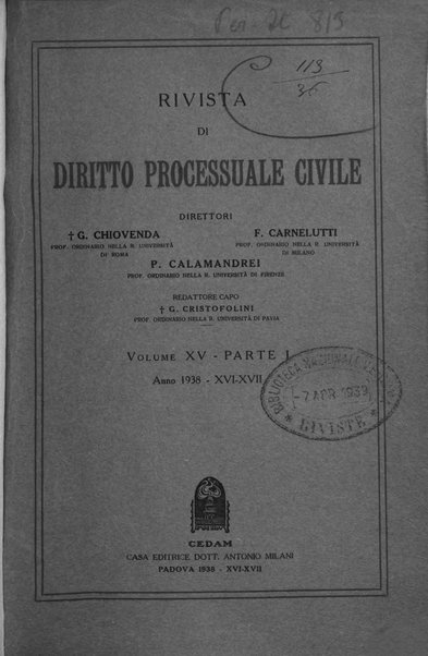 Rivista di diritto processuale civile