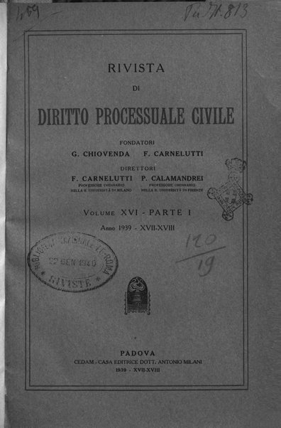 Rivista di diritto processuale civile