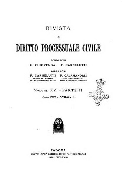 Rivista di diritto processuale civile