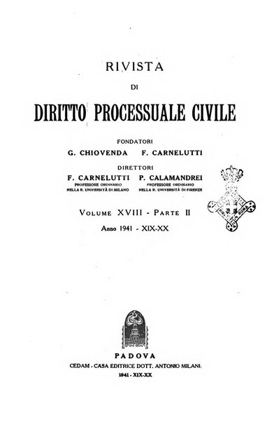 Rivista di diritto processuale civile