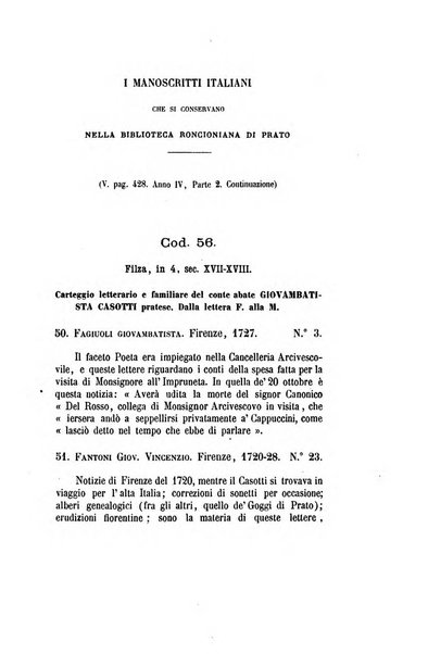 Il propugnatore studi filologici, storici e bibliografici