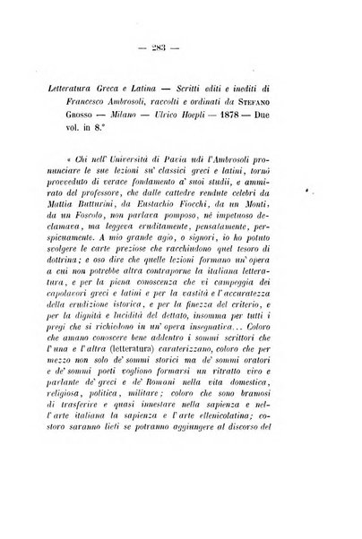 Il propugnatore studi filologici, storici e bibliografici