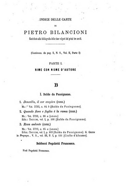 Il propugnatore studi filologici, storici e bibliografici