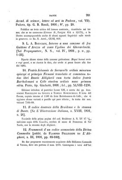 Il propugnatore studi filologici, storici e bibliografici