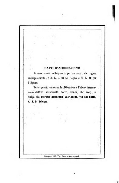 Il propugnatore studi filologici, storici e bibliografici