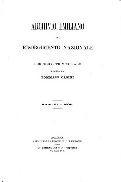 Archivio emiliano del Risorgimento nazionale periodico trimestrale