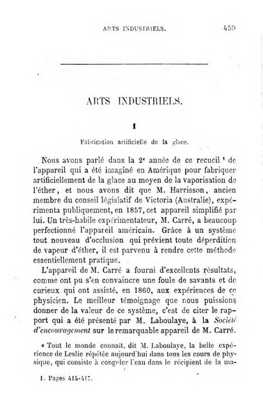 L'année scientifique et industrielle ou Exposé annuel des travaux scientifiques, des inventions et des principales applications de la science a l'industrie et aux arts, qui ont attiré l'attention publique en France et a l'etranger