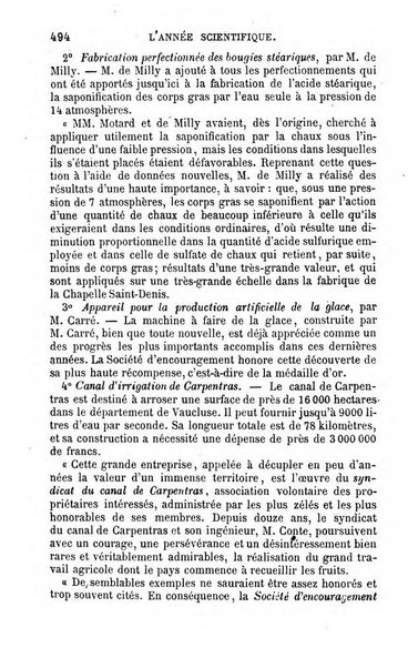 L'année scientifique et industrielle ou Exposé annuel des travaux scientifiques, des inventions et des principales applications de la science a l'industrie et aux arts, qui ont attiré l'attention publique en France et a l'etranger