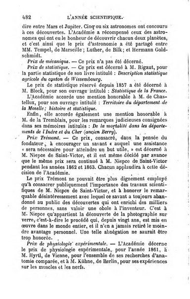 L'année scientifique et industrielle ou Exposé annuel des travaux scientifiques, des inventions et des principales applications de la science a l'industrie et aux arts, qui ont attiré l'attention publique en France et a l'etranger