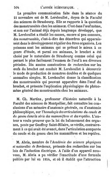 L'année scientifique et industrielle ou Exposé annuel des travaux scientifiques, des inventions et des principales applications de la science a l'industrie et aux arts, qui ont attiré l'attention publique en France et a l'etranger