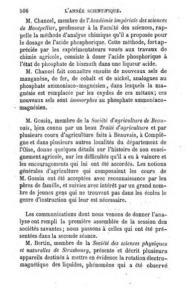 L'année scientifique et industrielle ou Exposé annuel des travaux scientifiques, des inventions et des principales applications de la science a l'industrie et aux arts, qui ont attiré l'attention publique en France et a l'etranger