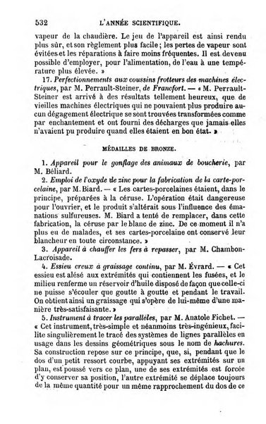 L'année scientifique et industrielle ou Exposé annuel des travaux scientifiques, des inventions et des principales applications de la science a l'industrie et aux arts, qui ont attiré l'attention publique en France et a l'etranger