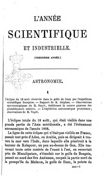 L'année scientifique et industrielle ou Exposé annuel des travaux scientifiques, des inventions et des principales applications de la science a l'industrie et aux arts, qui ont attiré l'attention publique en France et a l'etranger