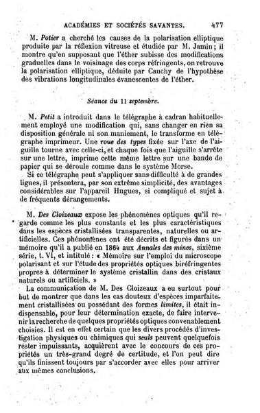 L'année scientifique et industrielle ou Exposé annuel des travaux scientifiques, des inventions et des principales applications de la science a l'industrie et aux arts, qui ont attiré l'attention publique en France et a l'etranger