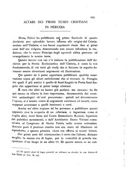 Archivio per la storia ecclesiastica dell'Umbria