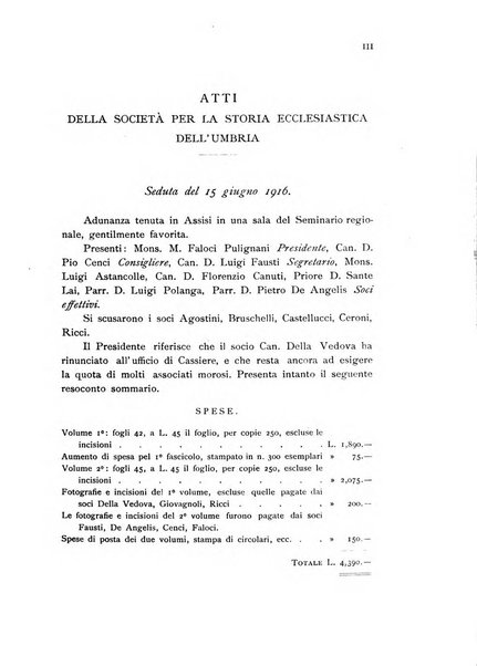 Archivio per la storia ecclesiastica dell'Umbria