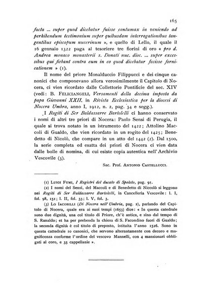 Archivio per la storia ecclesiastica dell'Umbria