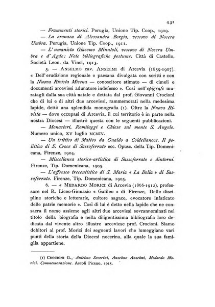 Archivio per la storia ecclesiastica dell'Umbria