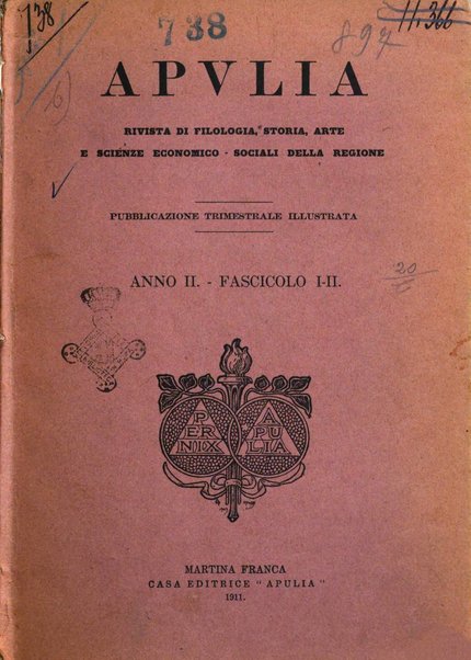 Apulia rivista di filologia, storia, arte e scienze economico-sociali della regione