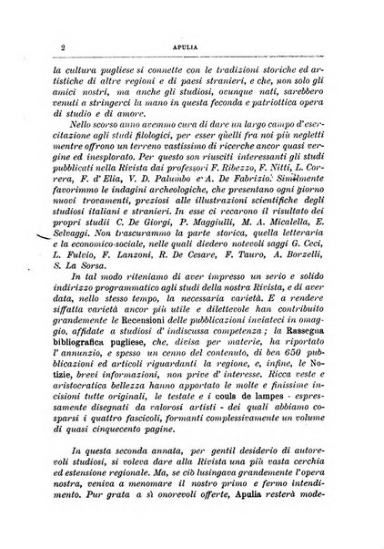 Apulia rivista di filologia, storia, arte e scienze economico-sociali della regione