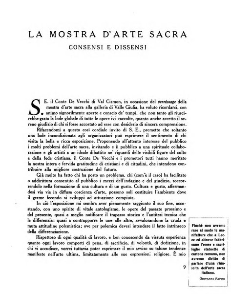 Arte sacra rivista trimestrale dell'arte sacra di oggi e di domani