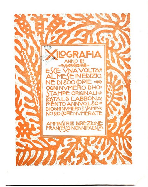 Xilografia pubblicazione mensile di xilografie originali